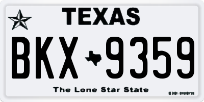 TX license plate BKX9359