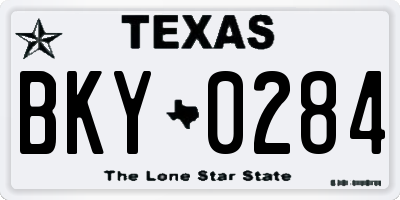 TX license plate BKY0284