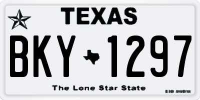 TX license plate BKY1297