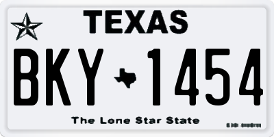 TX license plate BKY1454