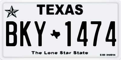 TX license plate BKY1474