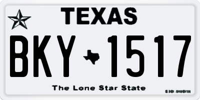 TX license plate BKY1517