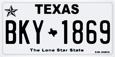 TX license plate BKY1869