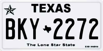 TX license plate BKY2272