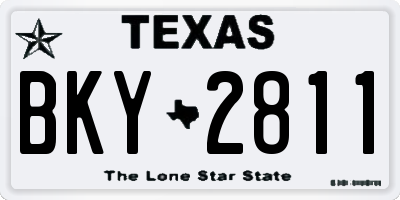 TX license plate BKY2811