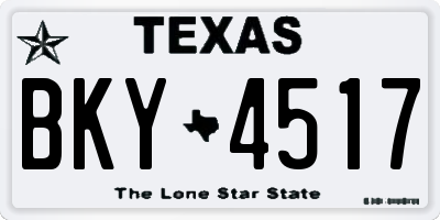 TX license plate BKY4517