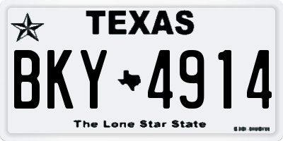TX license plate BKY4914