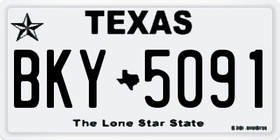 TX license plate BKY5091