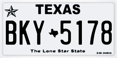 TX license plate BKY5178