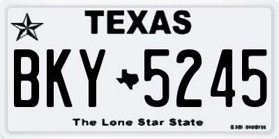 TX license plate BKY5245