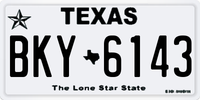 TX license plate BKY6143