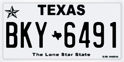 TX license plate BKY6491