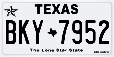 TX license plate BKY7952