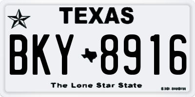 TX license plate BKY8916