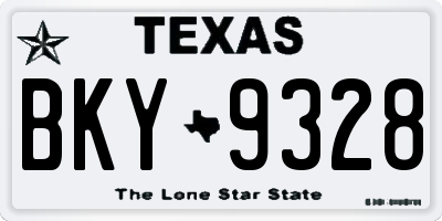 TX license plate BKY9328