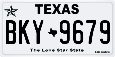 TX license plate BKY9679