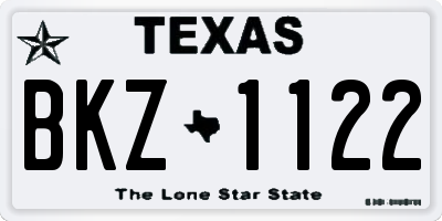 TX license plate BKZ1122
