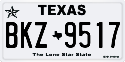 TX license plate BKZ9517