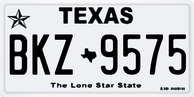 TX license plate BKZ9575