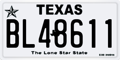 TX license plate BL48611