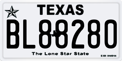 TX license plate BL88280
