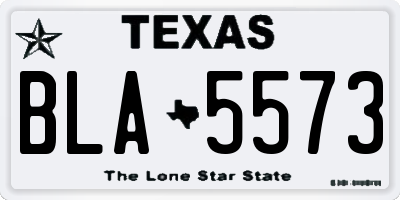 TX license plate BLA5573