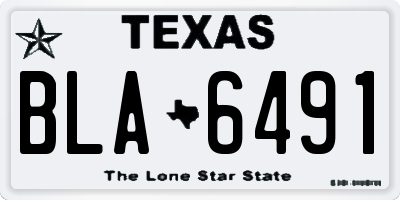 TX license plate BLA6491