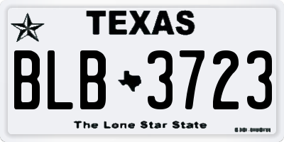 TX license plate BLB3723