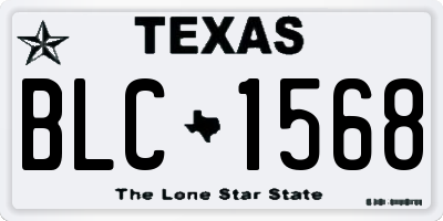 TX license plate BLC1568