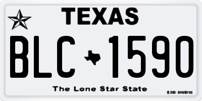 TX license plate BLC1590