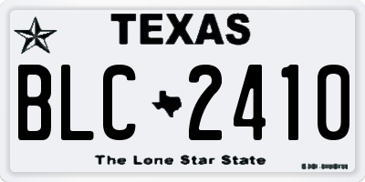 TX license plate BLC2410