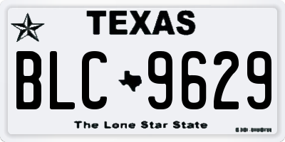 TX license plate BLC9629