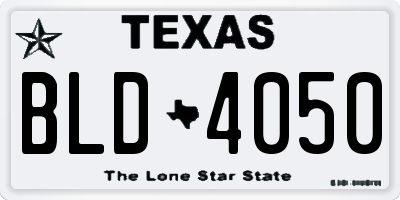 TX license plate BLD4050