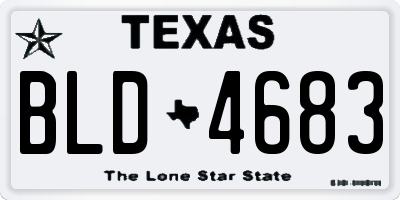 TX license plate BLD4683
