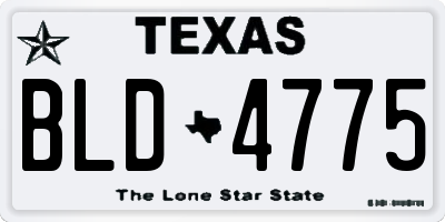 TX license plate BLD4775