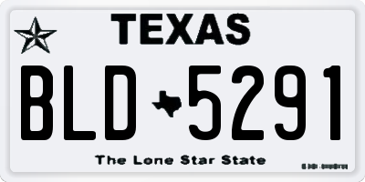 TX license plate BLD5291
