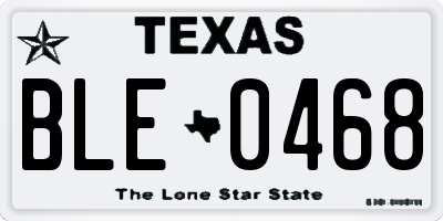 TX license plate BLE0468