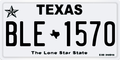 TX license plate BLE1570