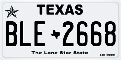 TX license plate BLE2668
