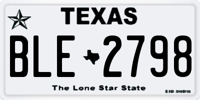 TX license plate BLE2798