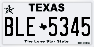 TX license plate BLE5345