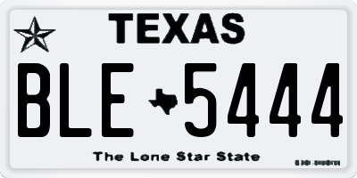 TX license plate BLE5444