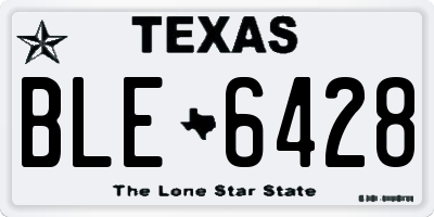 TX license plate BLE6428