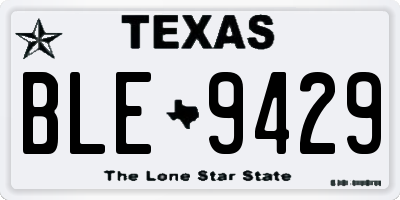 TX license plate BLE9429