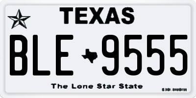 TX license plate BLE9555