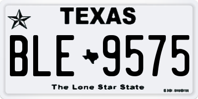 TX license plate BLE9575
