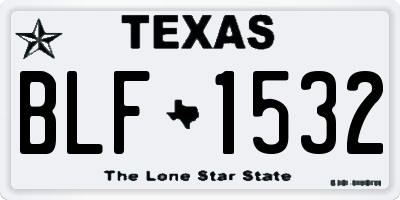 TX license plate BLF1532