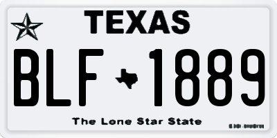 TX license plate BLF1889
