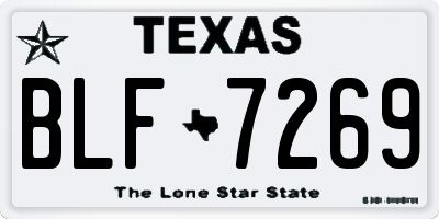 TX license plate BLF7269