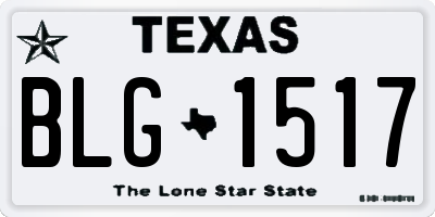 TX license plate BLG1517